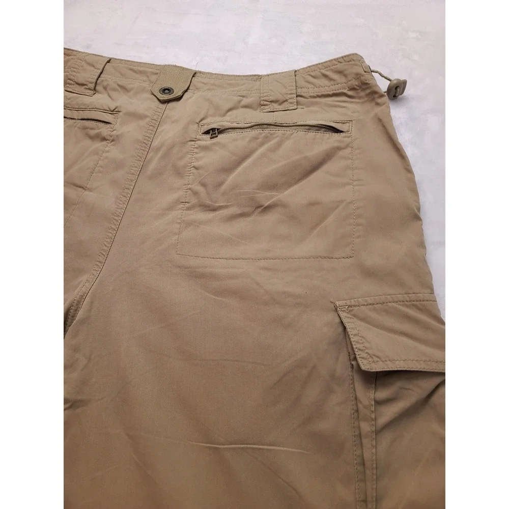 Sonoma Life Style Convertible Cargo Pants Men's‎ 36x34 Khaki Tan Zip Off Hiking